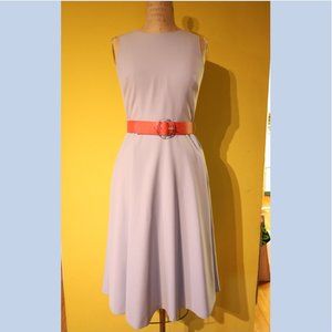Vince Camuto Baby Blue Fit & Flare Dress with a Pink Belt Size 4